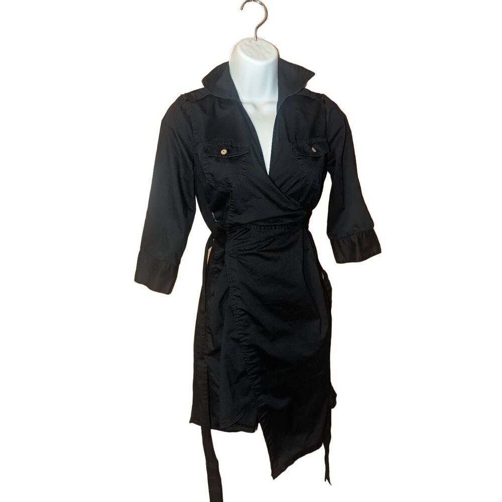 Vintage Y2K Black Converse Wrap Dress